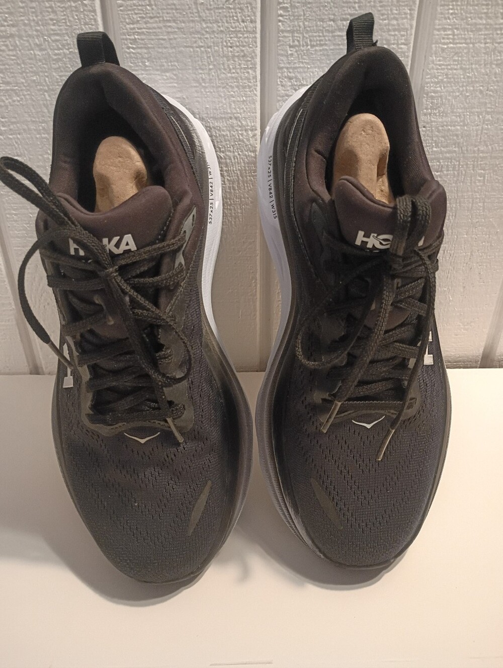 Hoka One Bondi 8 Wide Men’s Size 9.5 2E (Black/White) - Picture 5 of 8
